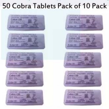 Pack of 10 Black Cobra Tablets Pack - 50 Tablets